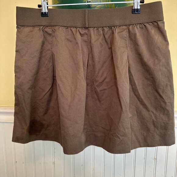 J. Crew Vintage 90s Cotton MIni Skirt Stretch Pull on with pockets sz 10 - Picture 2 of 6